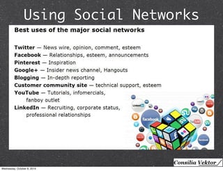 Using Social Networks 
Wednesday, October 8, 2014 
 