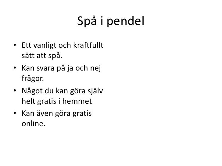 Spådom online gratis