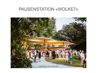 PAUSENSTATION «WOLKE7»
Catering by Toni Mörwald
 