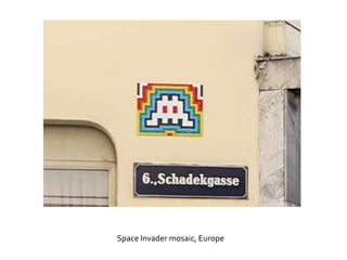 Space Invader mosaic, Europe
 