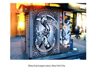 Obey Giant paper piece, New York City
 