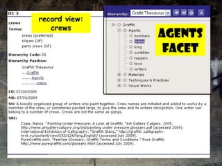Agents facet record view: crews 
