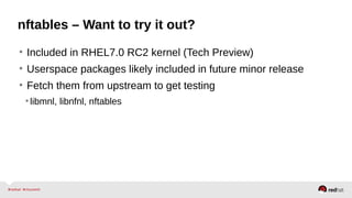 The Next Generation Firewall for Red Hat Enterprise Linux 7 RC | PDF