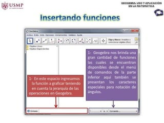 Grafica de funciones con geo gebra