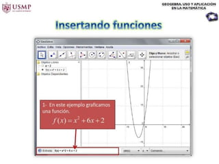 Grafica de funciones con geo gebra