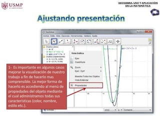 Grafica de funciones con geo gebra