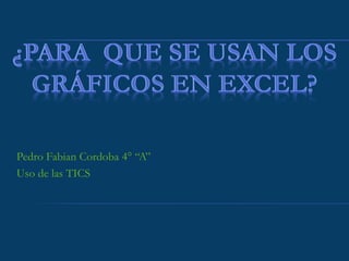 Pedro Fabian Cordoba 4° “A”
Uso de las TICS
 