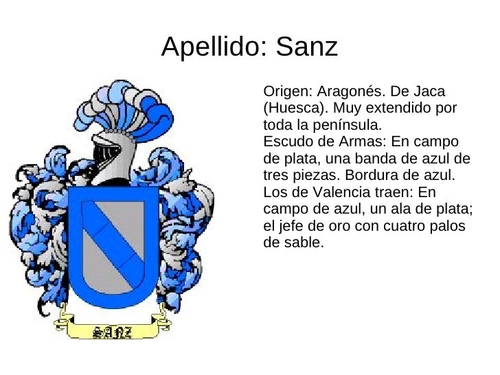 De Donde Viene El Apellido Sanz