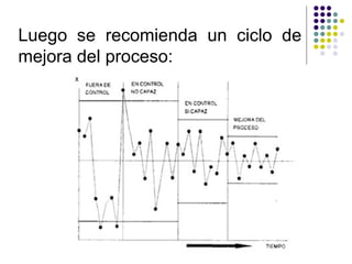 Luego se recomienda un ciclo de mejora del proceso:  
