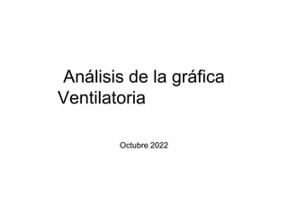 Análisis de la gráfica
Ventilatoria
Octubre 2022
 