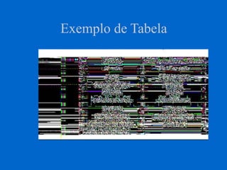 Exemplo de Tabela
 
