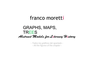franco moretti
  GRAPHS, MAPS,
  TREES
Abstract Models for Literacy History
       - Todos los gráficos del apartado -
         - All the figures of the chapter -
 