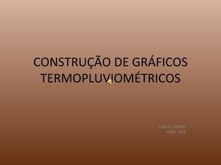 CONSTRUÇÃO DE GRÁFICOS TERMOPLUVIOMÉTRICOS EMÍLIA CABRAL ABRIL 2008 