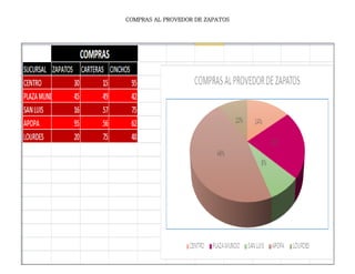 COMPRAS AL PROVEDOR DE ZAPATOS