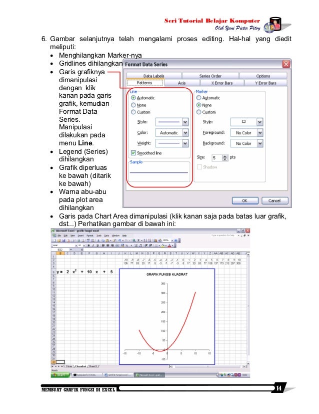 Cara membuat grafik fungsi kuadrat di word