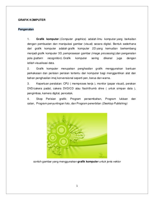 PENGENALAN Grafik komputer PENGENALAN Grafik komputer