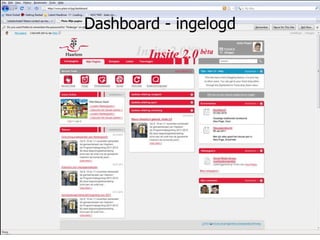 Dashboard - ingelogd 
