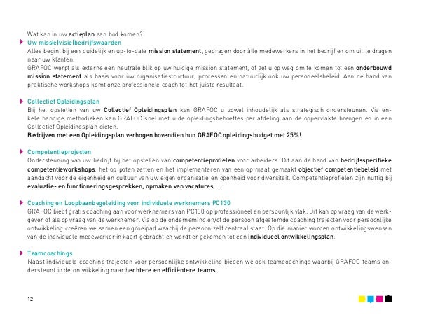 Mission Statement Voorbeeld
