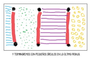 Y TERMIINAREMOS CON PEQUEÑOS CÍRCULOS EN LA ÚLTIMA FRANJA.