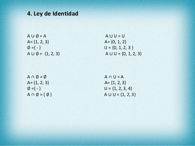 leyes de conjuntos