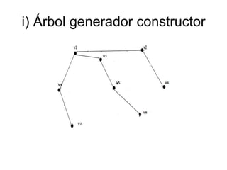 i) Árbol generador constructor
 