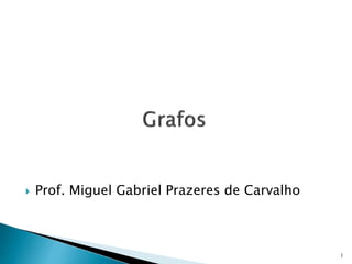  Prof. Miguel Gabriel Prazeres de Carvalho
1
 