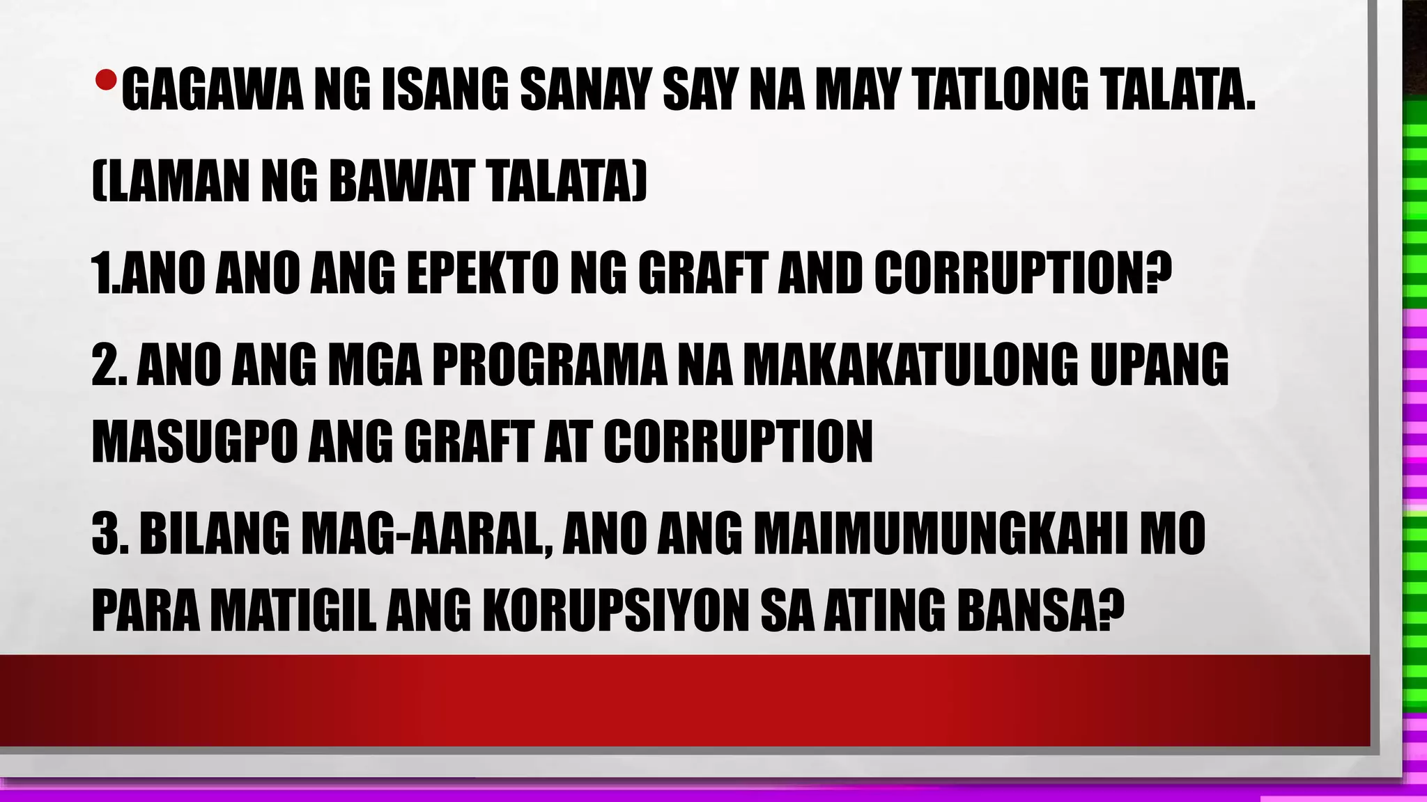 Graft and corruption lesson | PPTX