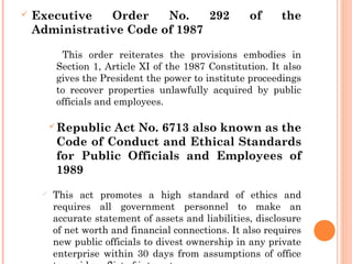  Republic Act No. 6770 also known s the
Ombudsman Act of 1989
This provides the functional and structural organization
of...