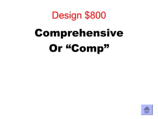 Design $800
Comprehensive
  Or “Comp”
 