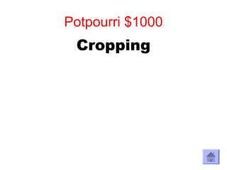 Potpourri $1000
 Cropping
 