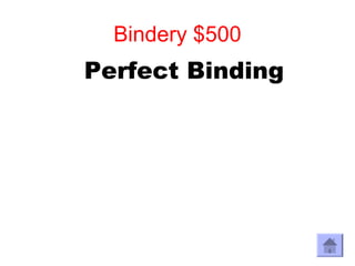 Bindery $500
Perfect Binding
 