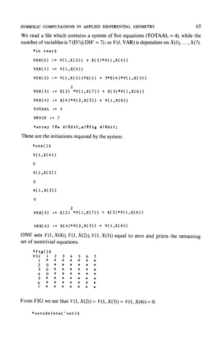 Symbolic Computation and Automated Reasoning in Differential Geometry | PDF