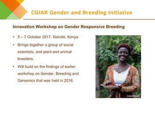 Design elements for gender-responsive breeding