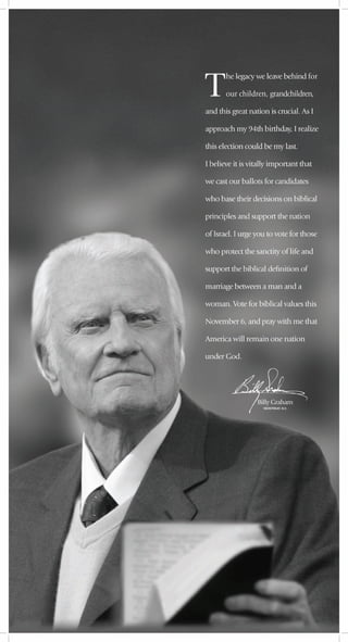 Billy Graham: vote for biblical values