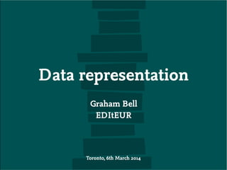 Graham Bell
EDItEUR
Toronto, 6th March 2014
Data representation
 