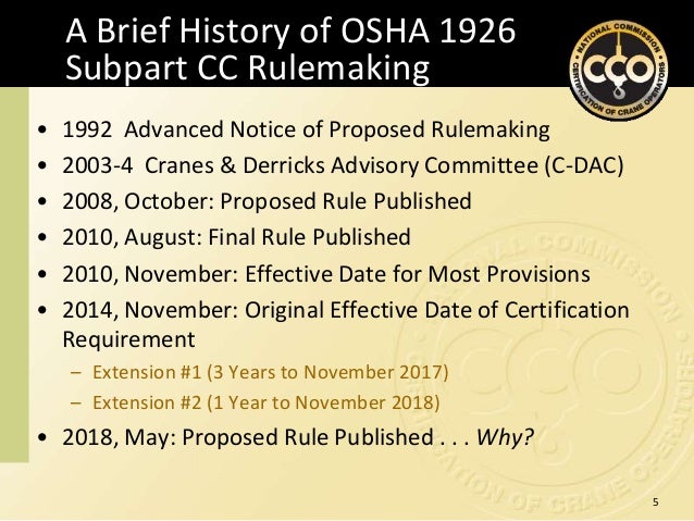 2018 crw osha crane operator certification update certified crane operator