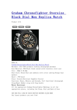 Graham chronofighter oversize black dial men replica watch