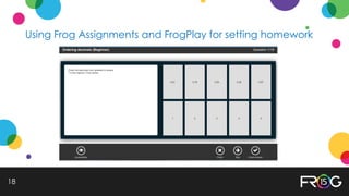 Using Frog Assignments and FrogPlay for setting homework
18
 