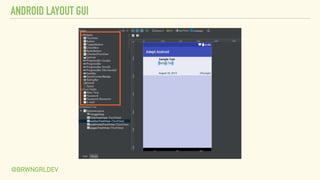 ANDROID LAYOUT GUI
@BRWNGRLDEV
 