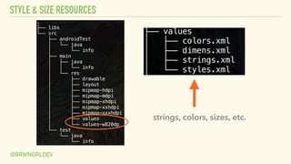 STYLE & SIZE RESOURCES
@BRWNGRLDEV
strings, colors, sizes, etc.
 