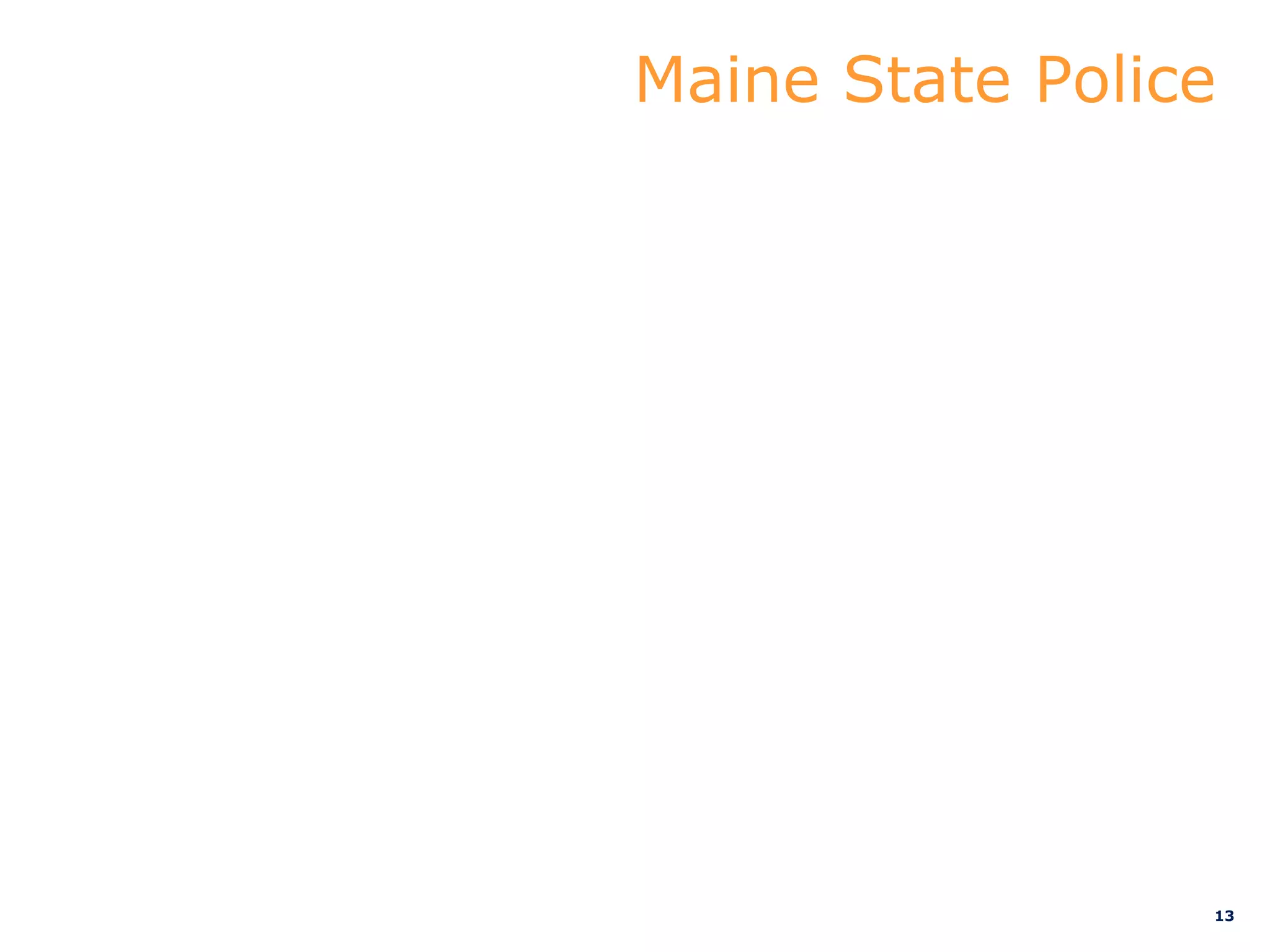 Maine State Police




                 13
 