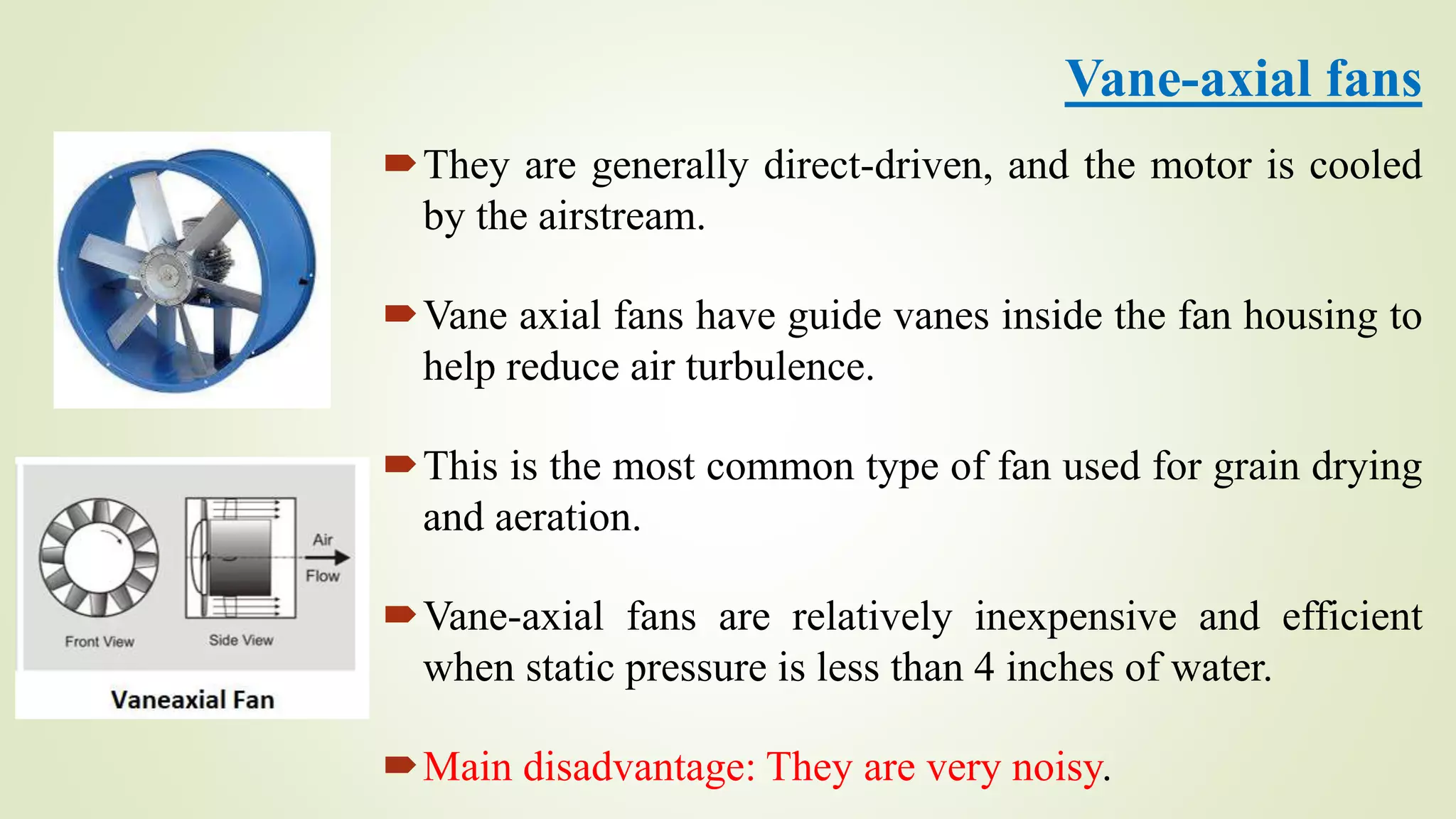 Selection, Performance and Maintenance of Grain Bin Fans