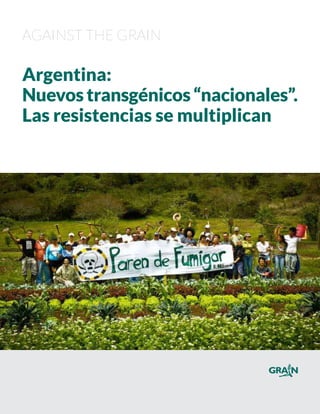 Against the Grain
Argentina:
Nuevostransgénicos “nacionales”.
Las resistencias se multiplican
 