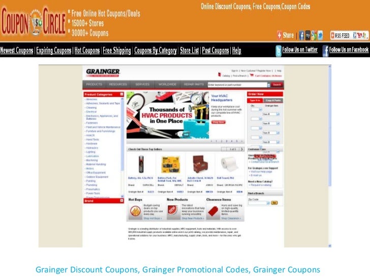 Grainger discount coupons