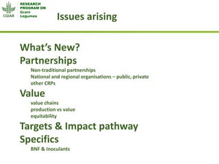 Grain Legumes - Presentation for Discussion with Donors and Partners - June 2013