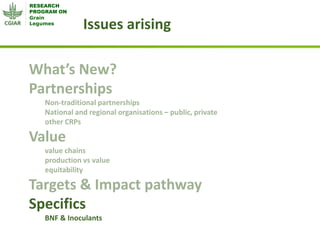 Grain Legumes - Presentation for Discussion with Donors and Partners - June 2013