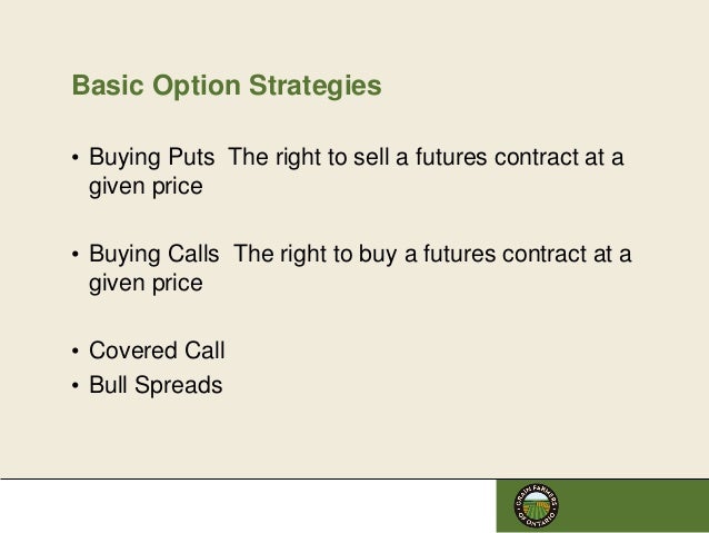 Grain options strategies