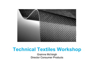 Grainne McVeigh
Director Consumer Products
Technical Textiles Workshop
 