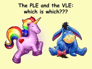 The PLE and the VLE:
  which is which???
 