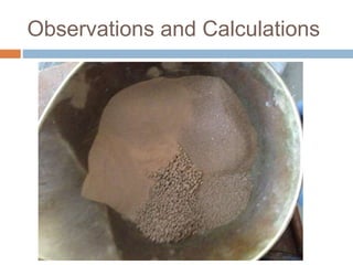 Observations and Calculations
 